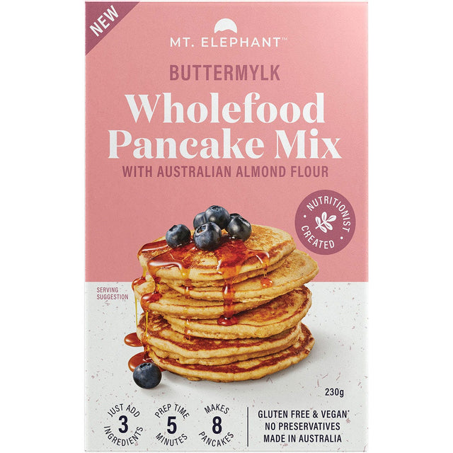 Mt. Elephant Wholefood Pancake Mix Buttermylk 230g - Dr Earth - Baking
