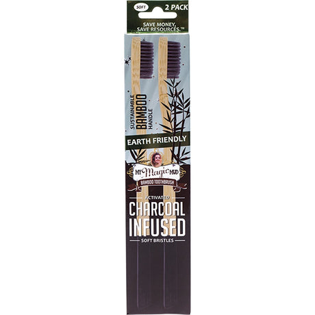 My Magic Mud Bamboo Charcoal Toothbrush 2pk - Dr Earth - Oral Care