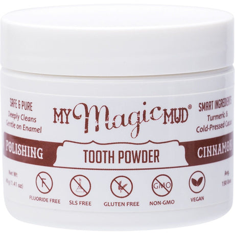 My Magic Mud Polishing Tooth Powder Cinnamon Clove 40g - Dr Earth - Oral Care