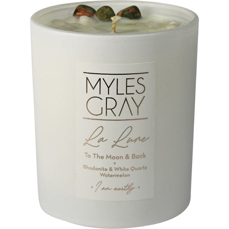 Myles Gray Crystal Infused Soy Candle Large Watermelon 285g - Fresh Food Mart