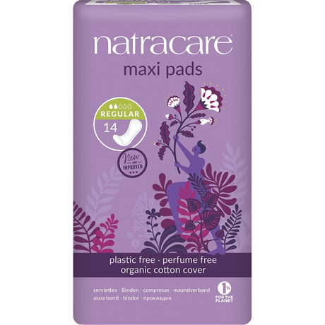 Natracare Maxi Pads Regular 14pk - Dr Earth - Feminine Care
