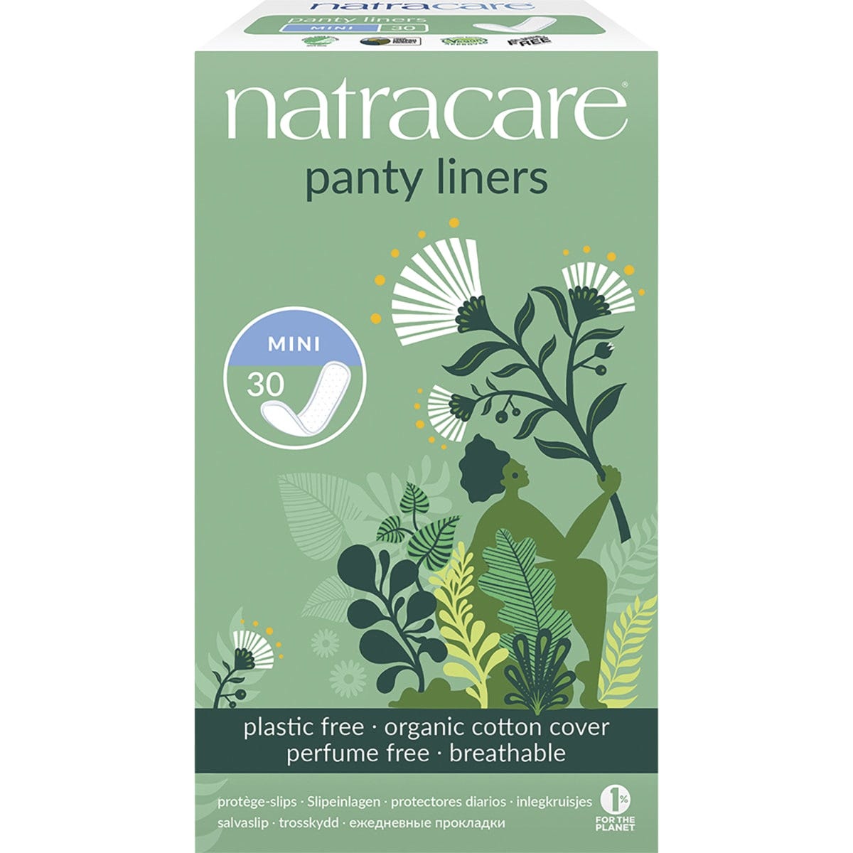 Natracare Panty Liners Mini 30pk - Dr Earth - Feminine Care
