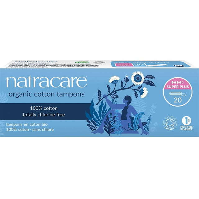 Natracare Tampons (Non-Applicator) Super Plus 20pk - Dr Earth - Feminine Care