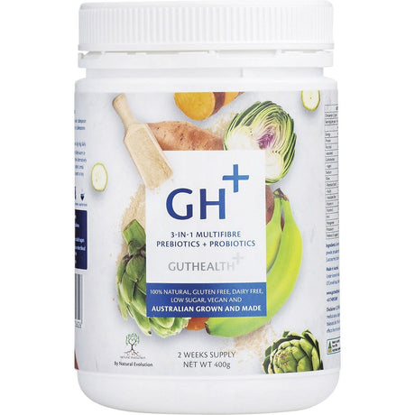 Natural Evolution GH+ Prebiotics + Probiotics 3-in-1 Multifibre 400g - Dr Earth - Digestion & Gut Health