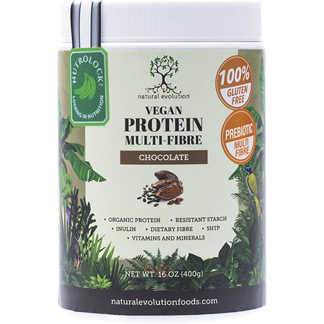 Natural Evolution Vegan Protein Multi-Fibre Chocolate 400g - Dr Earth - Digestion & Gut Health, Nutrition