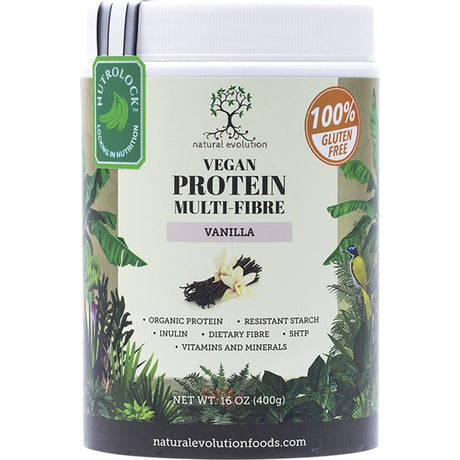 Natural Evolution Vegan Protein Multi-Fibre Vanilla 400g - Dr Earth - Digestion & Gut Health, Nutrition