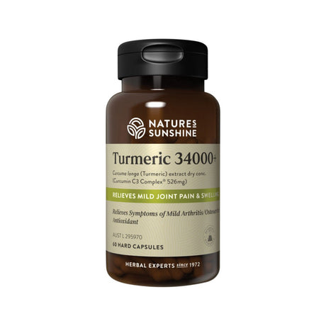 NATURE'S SUNSHINE Turmeric 34000+ 60c - Dr Earth - Supplements
