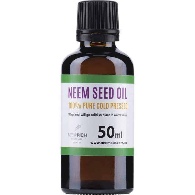 Neem Neem Seed Oil 100% Pure & Cold Pressed 50ml - Dr Earth - Skincare