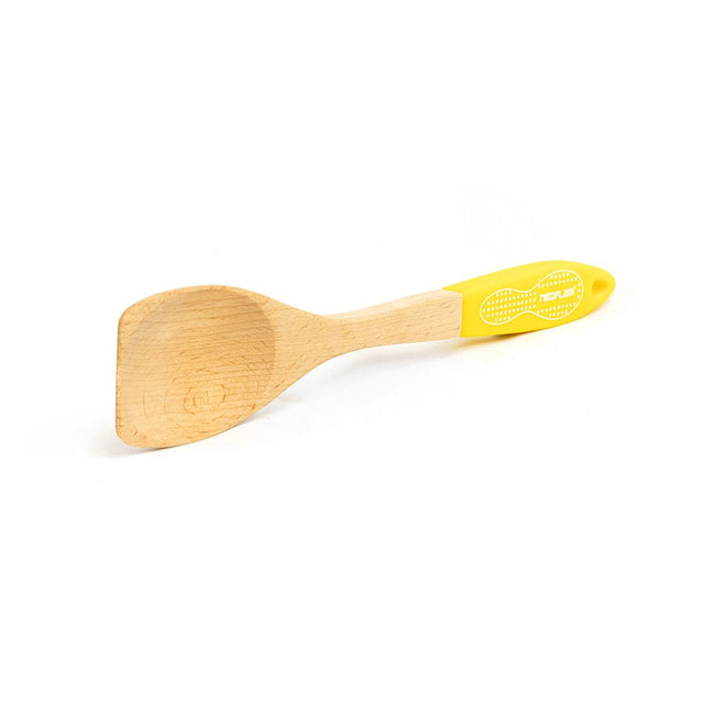 Neoflam Beechwood spatula with Yellow Silicon Handle - Dr Earth - Eco Living, Cookware, Knives - Utensils - Cutlery