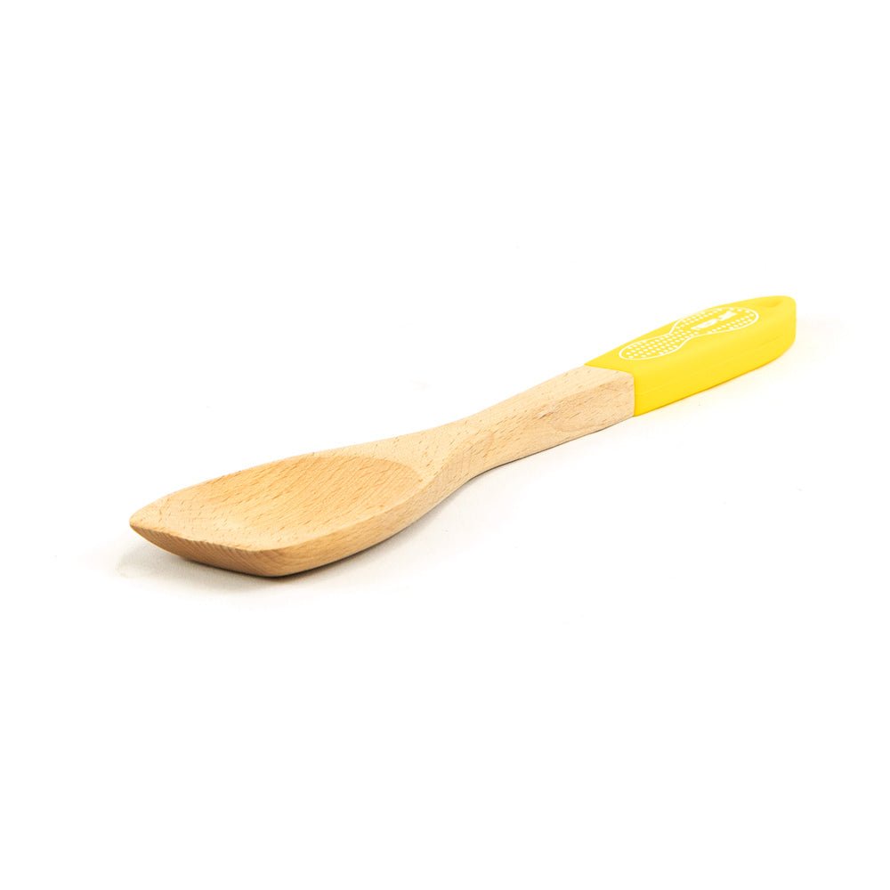 Neoflam Beechwood spatula with Yellow Silicon Handle - Dr Earth - Eco Living, Cookware, Knives - Utensils - Cutlery