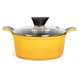 Neoflam Venn 20cm Casserole Induction Yellow - Dr Earth - Eco Living, Cookware, Stockpots & Casseroles