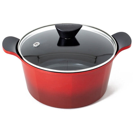 Neoflam Venn 24cm Casserole Induction Red - Dr Earth - Eco Living, Cookware, Stockpots & Casseroles