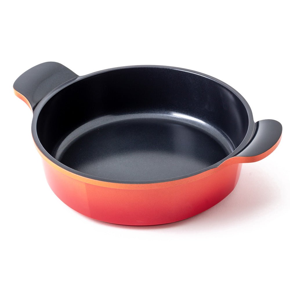 Neoflam Venn 24cm Low casserole Induction Orange - Dr Earth - Eco Living, Cookware, Stockpots & Casseroles