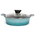 Neoflam Venn 24cm Low casserole Induction Turquoise - Dr Earth - Eco Living, Cookware, Stockpots & Casseroles