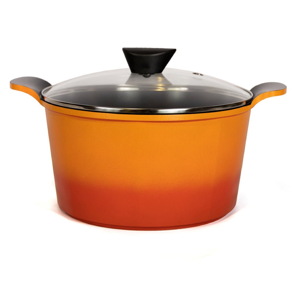 Neoflam Venn 26cm Deep Casserole induction Orange - Dr Earth - Eco Living, Cookware, Stockpots & Casseroles