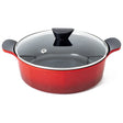 Neoflam Venn 28cm Low Casserole Induction Red - Dr Earth - Eco Living, Cookware, Stockpots & Casseroles