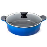 Neoflam Venn 32cm Low Casserole induction Blue - Dr Earth - Eco Living, Cookware, Stockpots & Casseroles