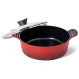 Neoflam Venn 32cm Low Casserole induction Red - Dr Earth - Eco Living, Cookware, Stockpots & Casseroles