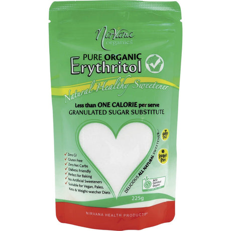 Nirvana Organics Erythritol Pure Organic 225g - Dr Earth - Sweeteners