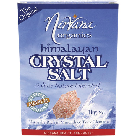 Nirvana Organics Himalayan Salt Medium 1kg - Dr Earth - Herbs Spices & Seasonings