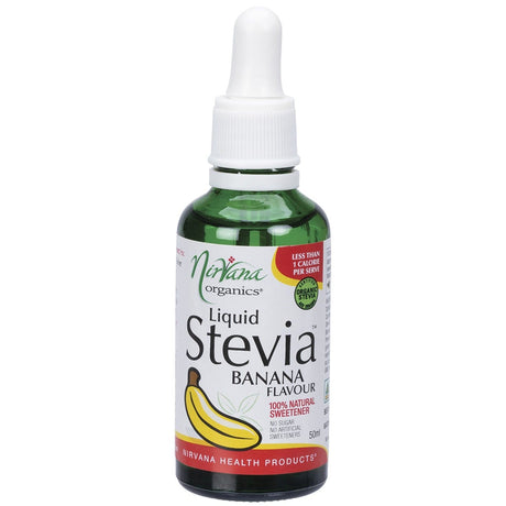 Nirvana Organics Liquid Stevia Banana 50ml - Dr Earth - Sweeteners