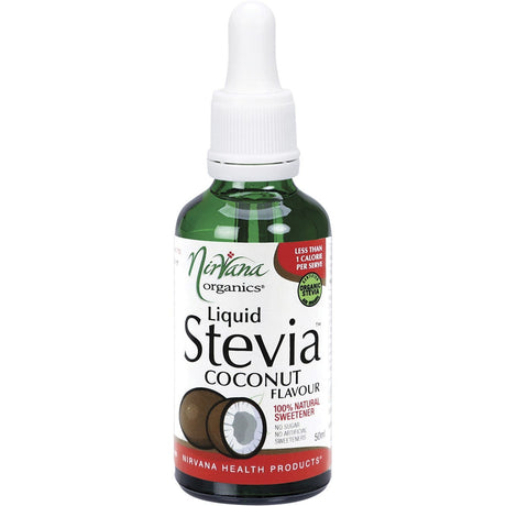 Nirvana Organics Liquid Stevia Coconut 50ml - Dr Earth - Sweeteners