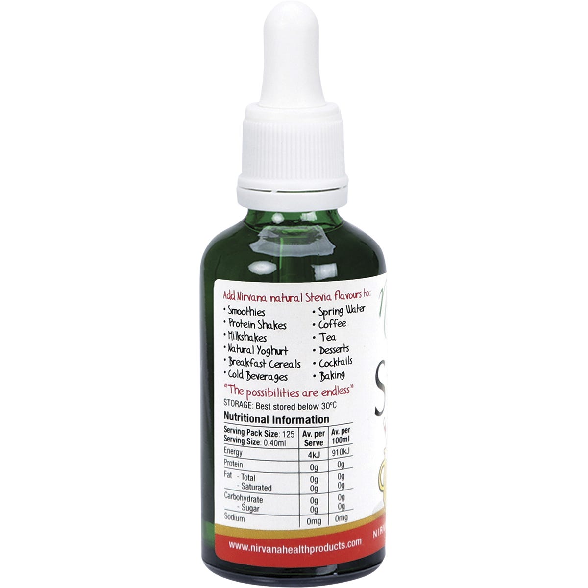 Nirvana Organics Liquid Stevia Ginger Ale 50ml - Dr Earth - Sweeteners