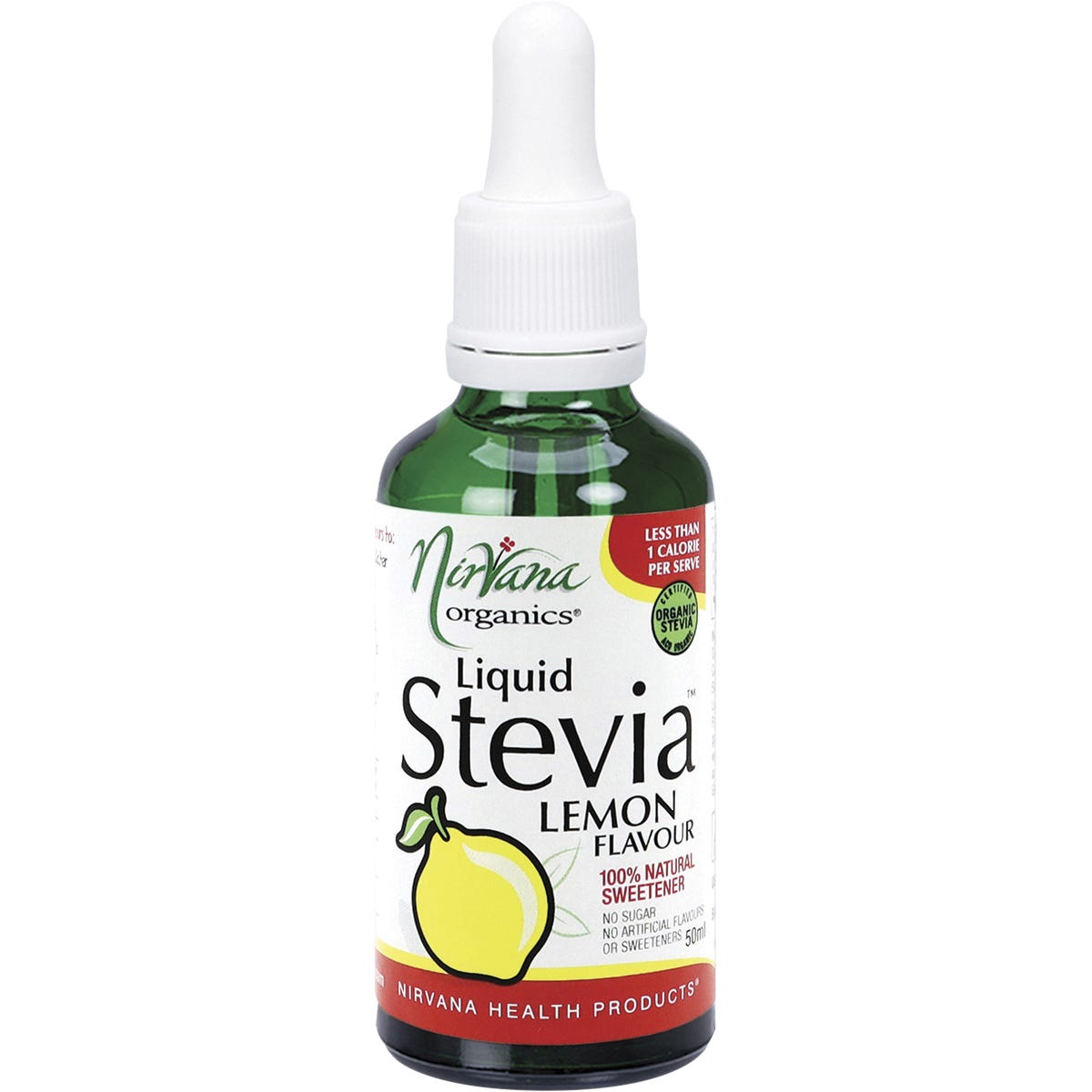 Nirvana Organics Liquid Stevia Lemon 50ml - Dr Earth - Sweeteners