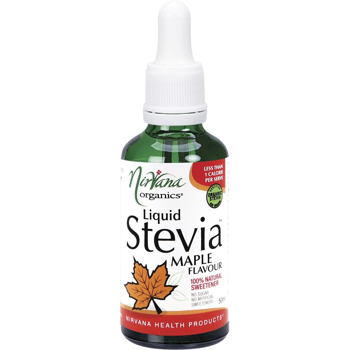 Nirvana Organics Liquid Stevia Maple 50ml - Dr Earth - Sweeteners