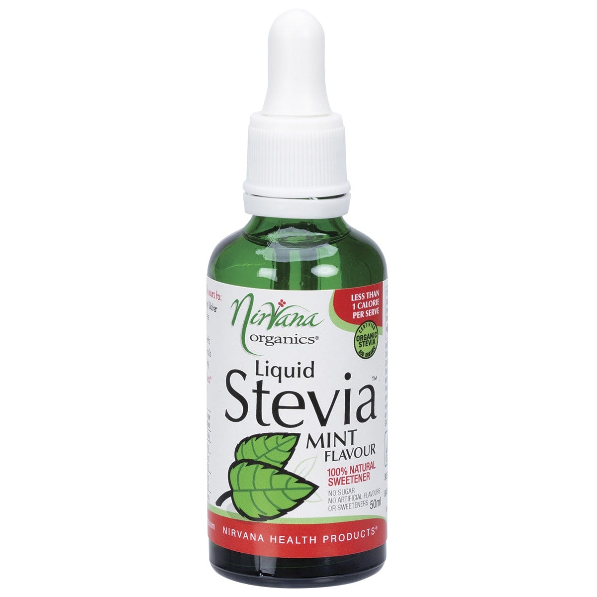 Nirvana Organics Liquid Stevia Mint 50ml - Dr Earth - Sweeteners