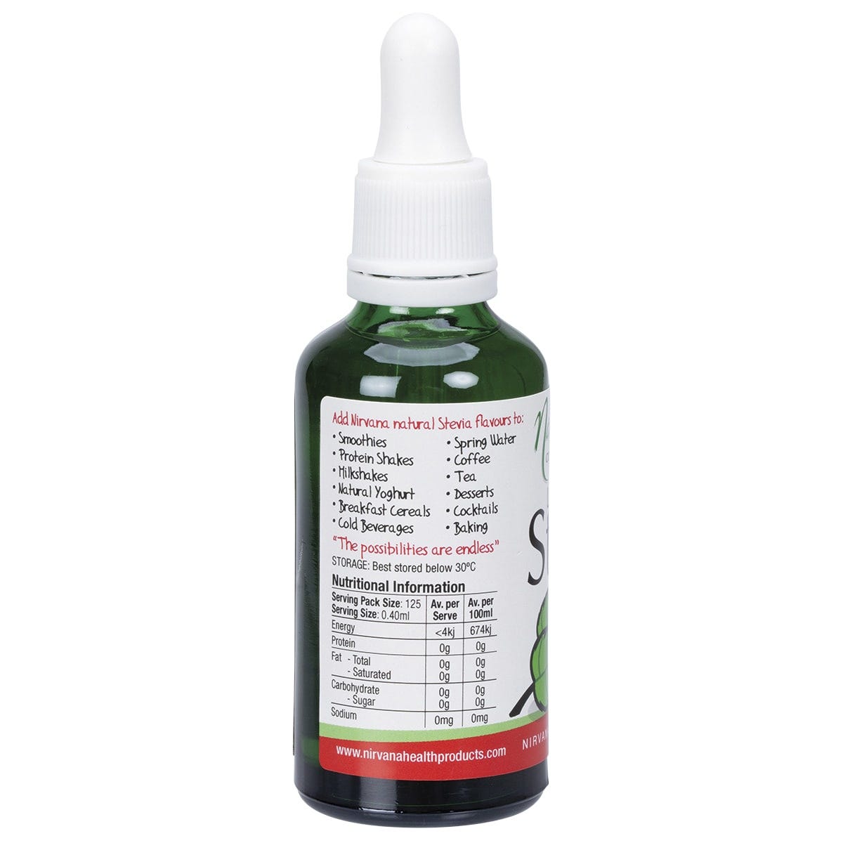 Nirvana Organics Liquid Stevia Mint 50ml - Dr Earth - Sweeteners