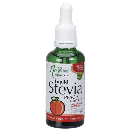 Nirvana Organics Liquid Stevia Peach 50ml - Dr Earth - Sweeteners