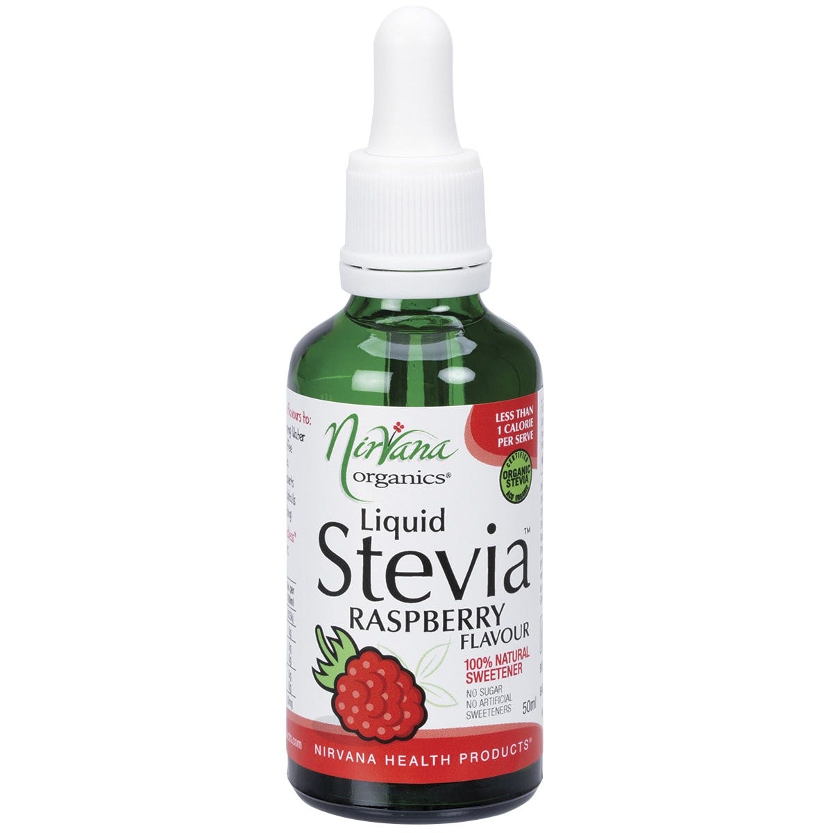 Nirvana Organics Liquid Stevia Raspberry 50ml - Dr Earth - Sweeteners