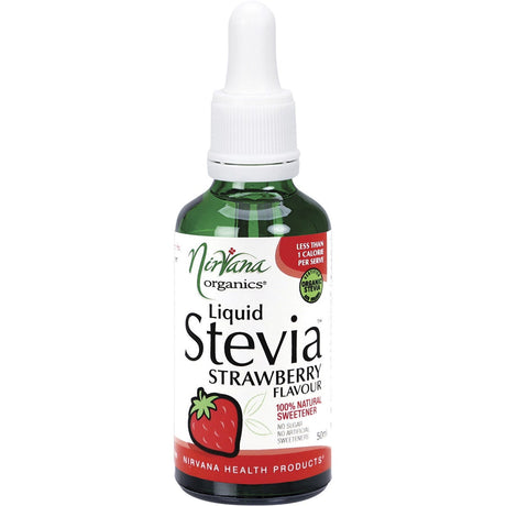 Nirvana Organics Liquid Stevia Strawberry 50ml - Dr Earth - Sweeteners