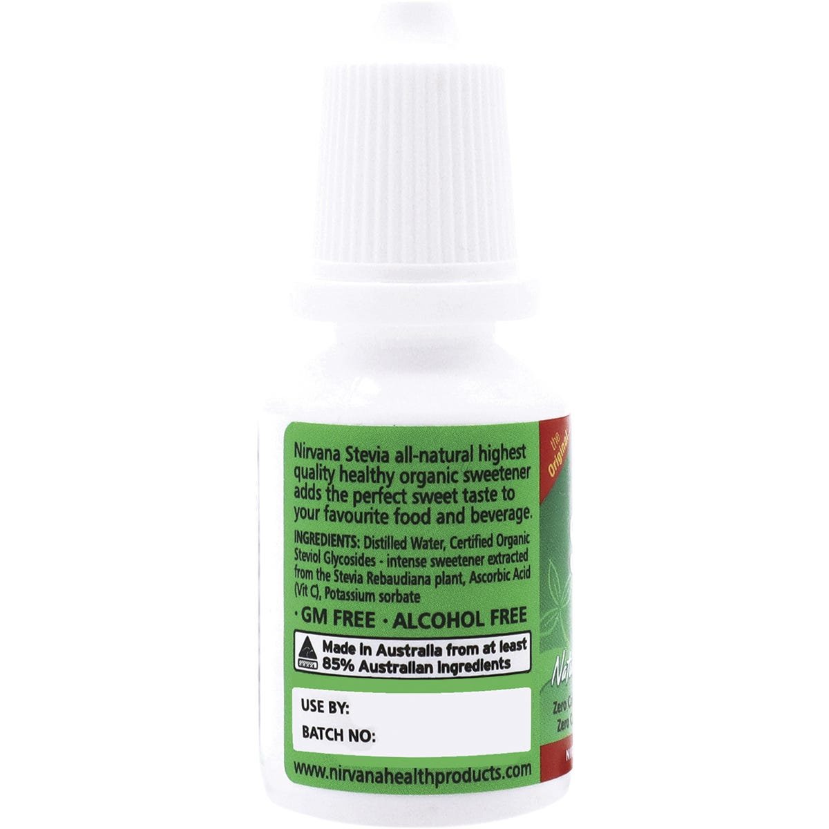 Nirvana Organics Stevia Liquid 15ml - Dr Earth - Sweeteners