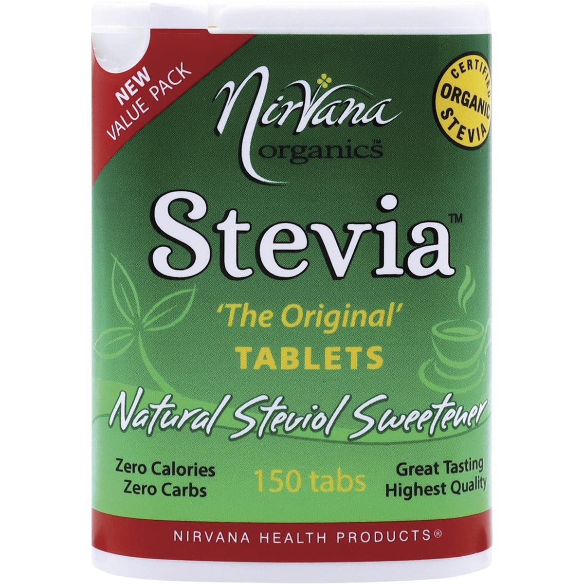 Nirvana Organics Stevia Tablets 150 Tabs - Dr Earth - Sweeteners
