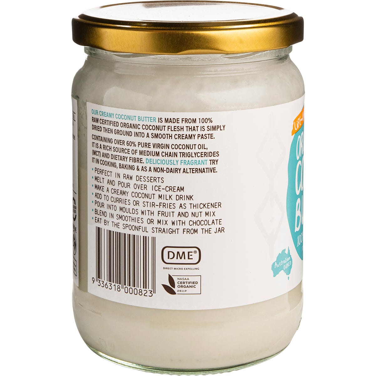 Niulife Coconut Butter 500g - Dr Earth - Baking