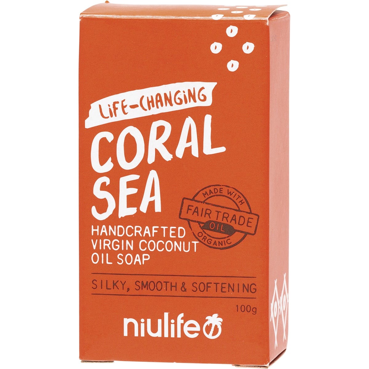 Niulife Coconut Oil Soap Coral Sea 100g - Dr Earth - Bath & Body