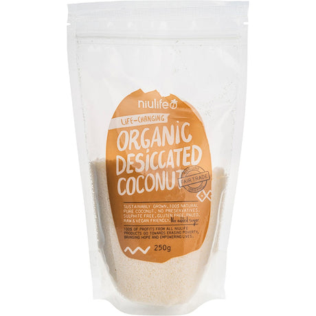 Niulife Desiccated Coconut 250g - Dr Earth - Baking