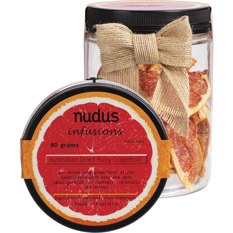 Nudus Infusions Australian Dried Fruit Slice Ruby Grapefruit Slice 80g - Dr Earth - Dried Fruits Nuts & Seeds