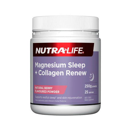 NUTRALIFE Magnesium Sleep + Collagen Renew Berry Powder 250g - Dr Earth - Supplements
