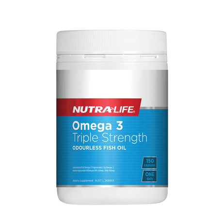 NUTRALIFE Triple Strength Omega 3 (Odourless Fish Oil) 150c - Dr Earth - Supplements