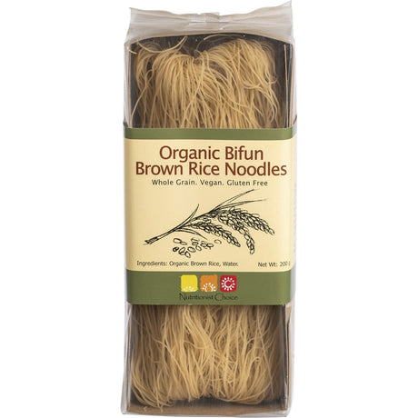 Nutritionist Choice Rice Noodles Bifun Brown 200g - Dr Earth - Rice Pasta & Noodles