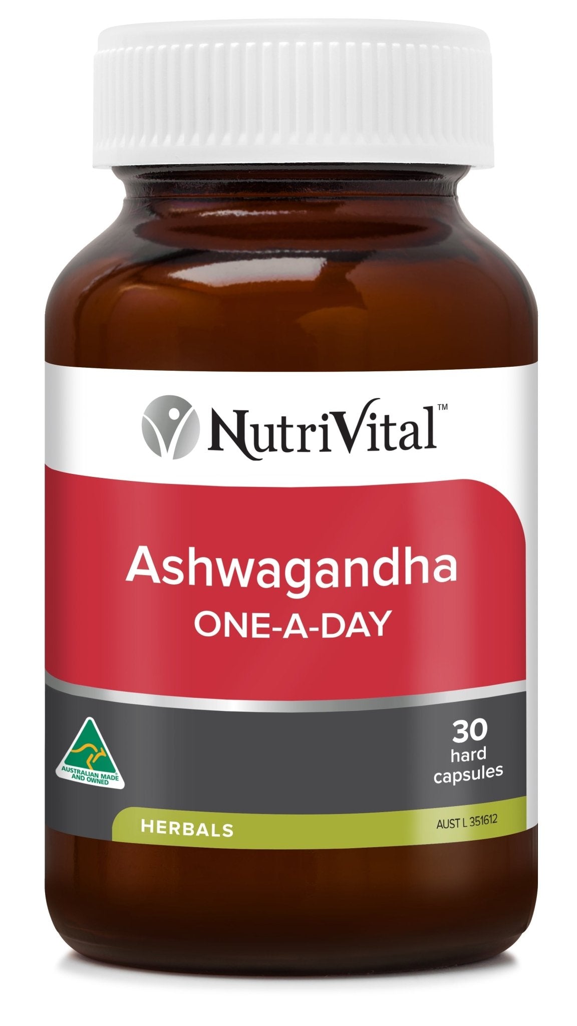 NutriVital Ashwagandha One-A-Day Capsules 30 capsules - Dr Earth - Supplements, Nutrivital