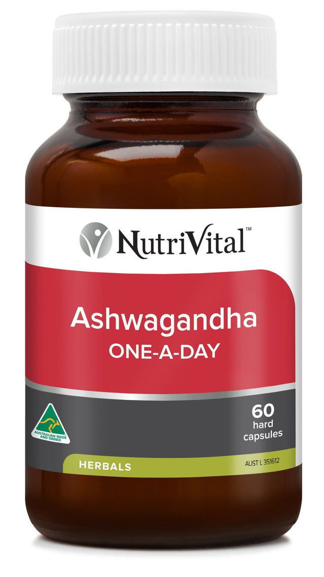 NutriVital Ashwagandha One-A-Day Capsules 60 Capsules - Dr Earth - Supplements, Nutrivital