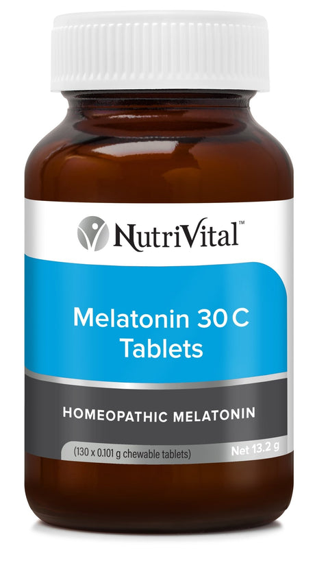 NutriVital Homeopathic Melatonin 30C Tablets 130 tablets - Dr Earth - Supplements, Nutrivital