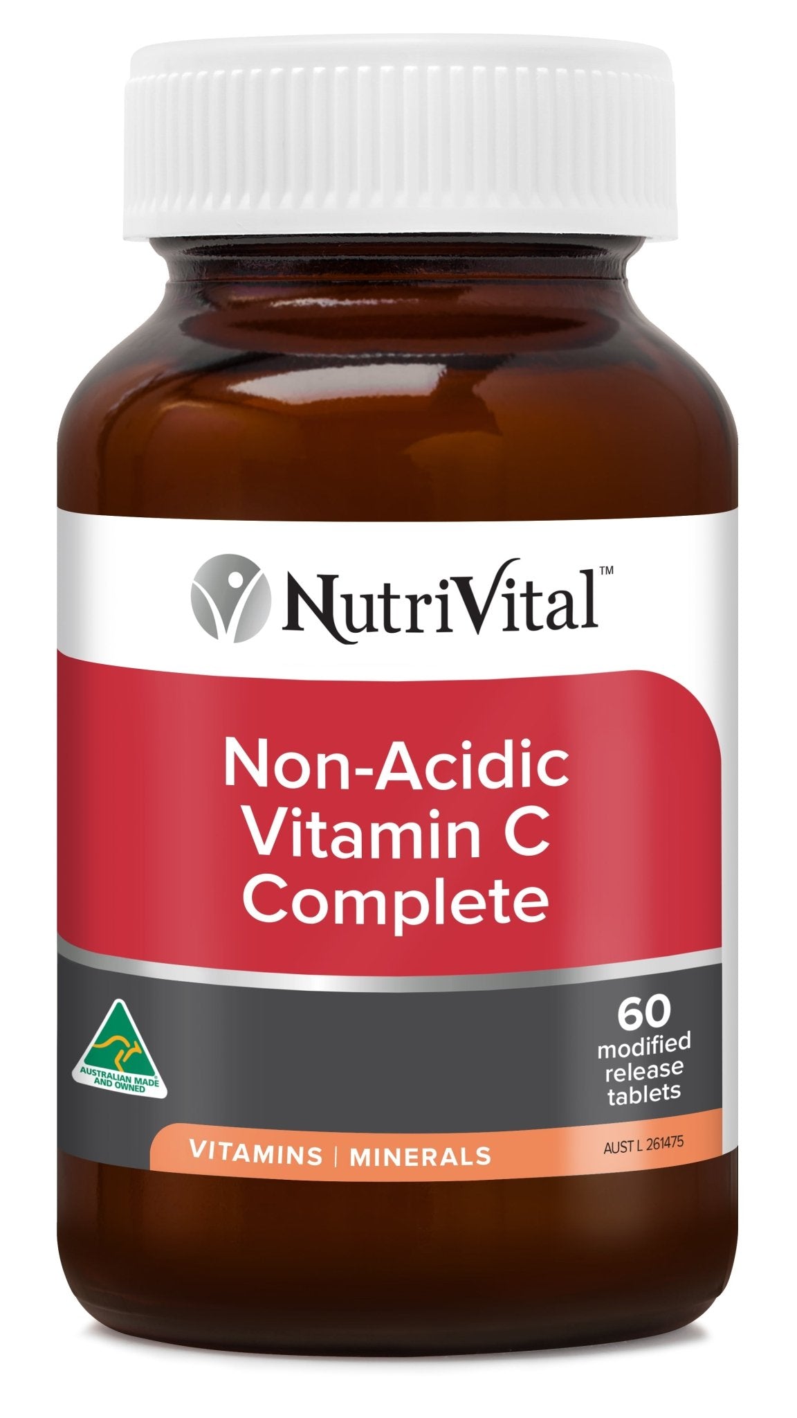 NutriVital Non-Acidic Vitamin C Complete Tablets 60 tablets - Dr Earth - Supplements, Nutrivital