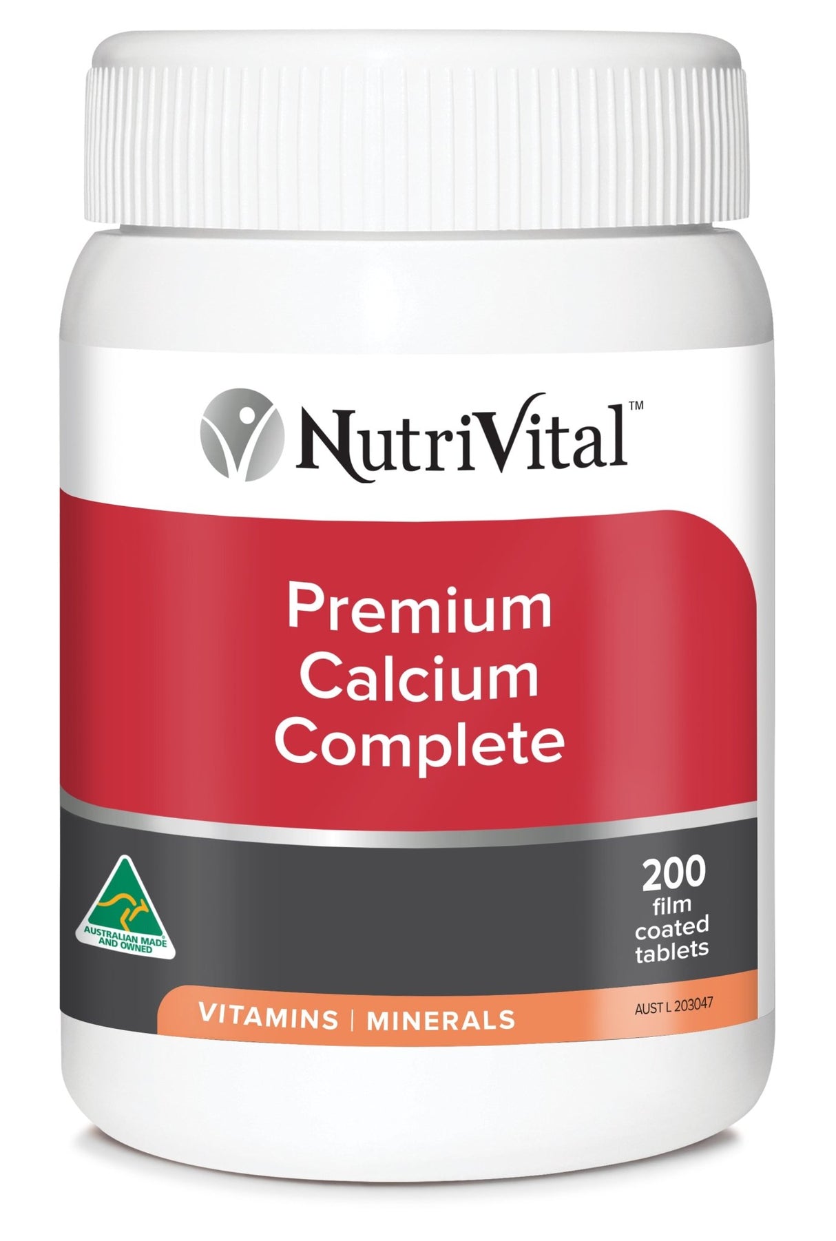 NutriVital Premium Calcium Complete Tablets 200 tablets - Dr Earth - Supplements, Nutrivital
