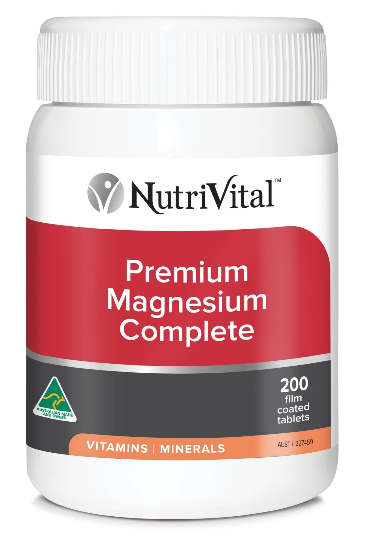 NutriVital Premium Magnesium Complete Tablets 200 tablets - Dr Earth - Supplements, Nutrivital