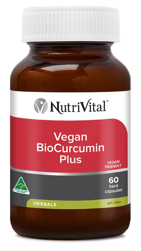 NutriVital Vegan BioCurcumin Plus Capsules 60 Capsules - Dr Earth - Supplements, Nutrivital
